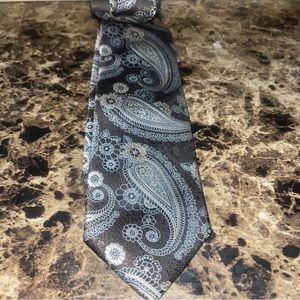 Alexander‎ Julian Colours Men's Tie Necktie Brown Black Gold Paisley